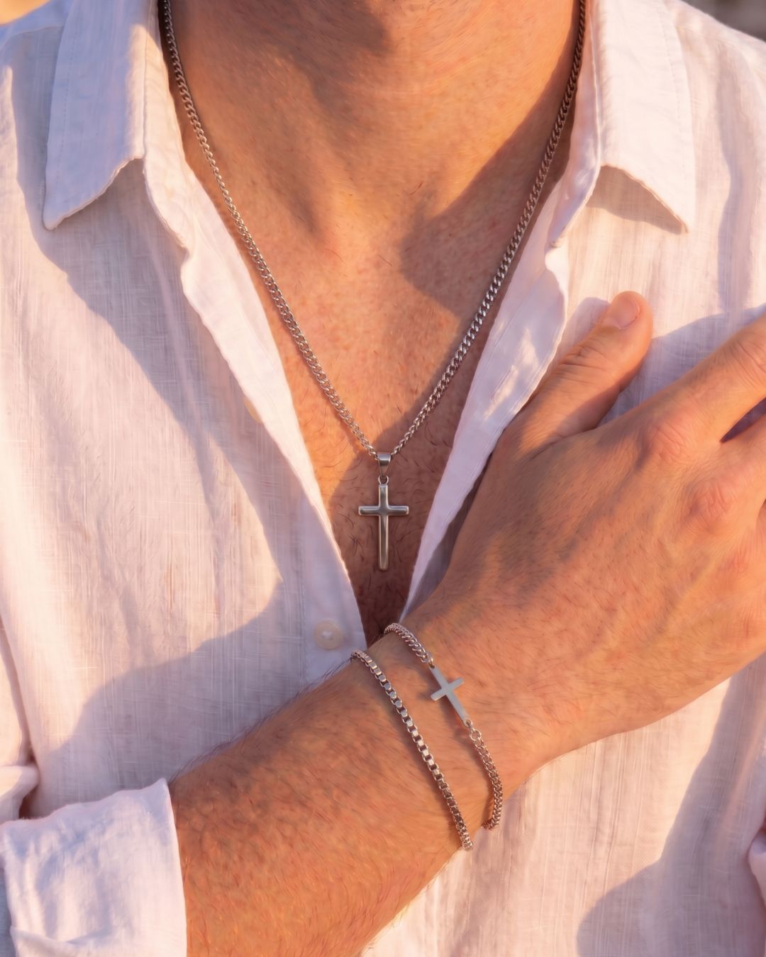 Cross Necklace | Silver