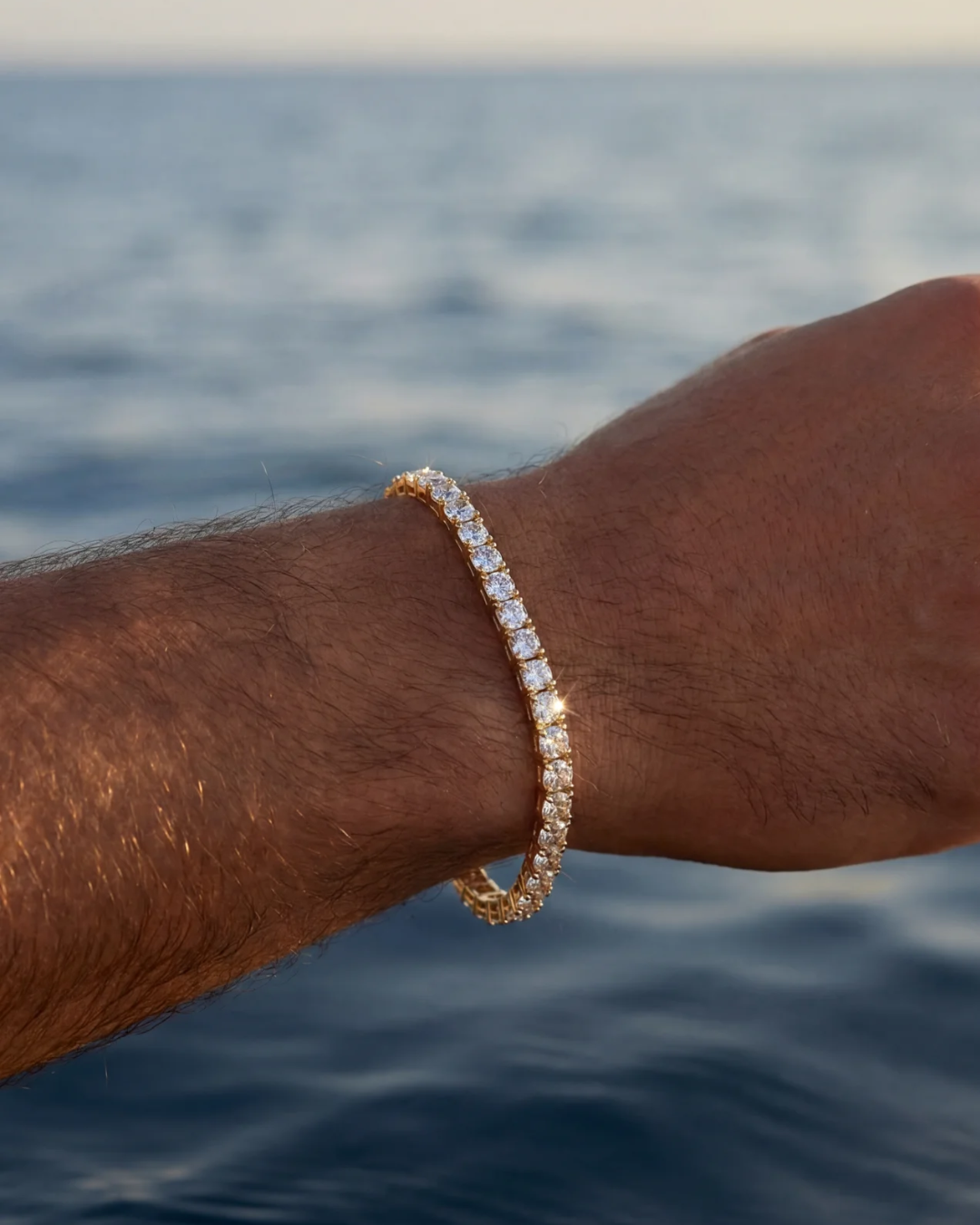 Tennis Bracelet | Titanium Steel 18K Gold