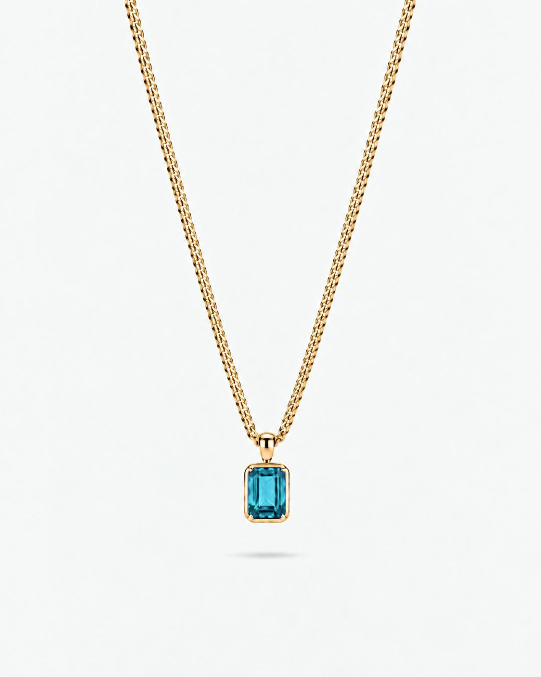 Aquamarine Pendant Necklace | 1 Carat 18K Gold