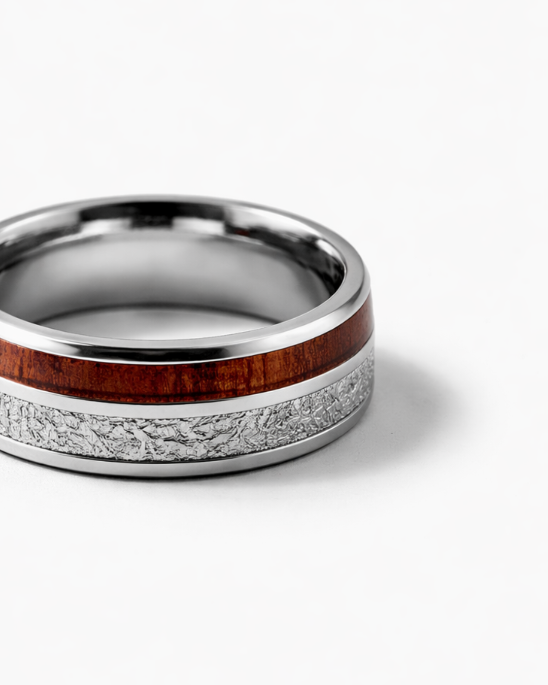 Duo Marée Acacia Ring | Natural Wood Inlay
