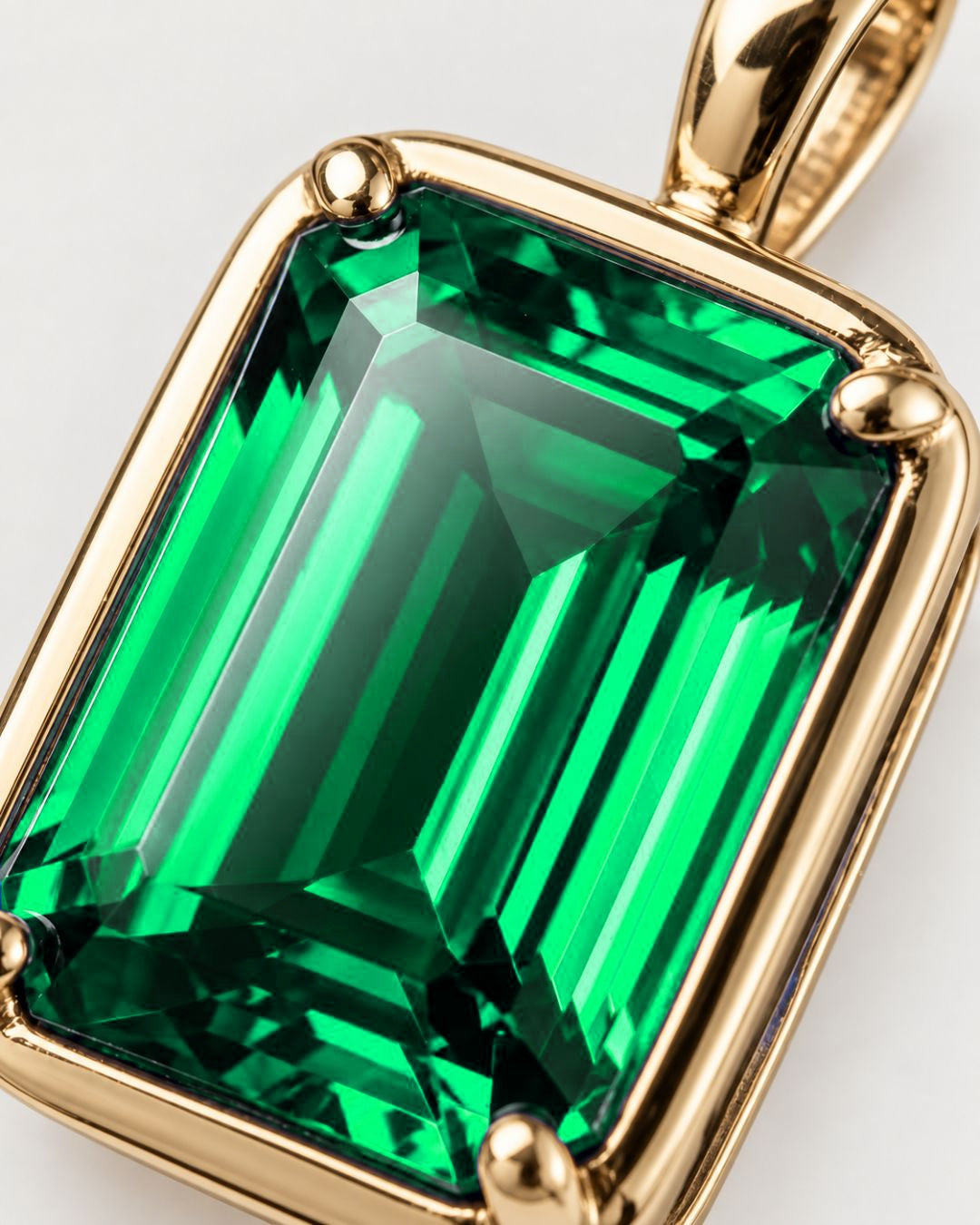 Emerald Pendant Necklace | 1 Carat 18K Gold