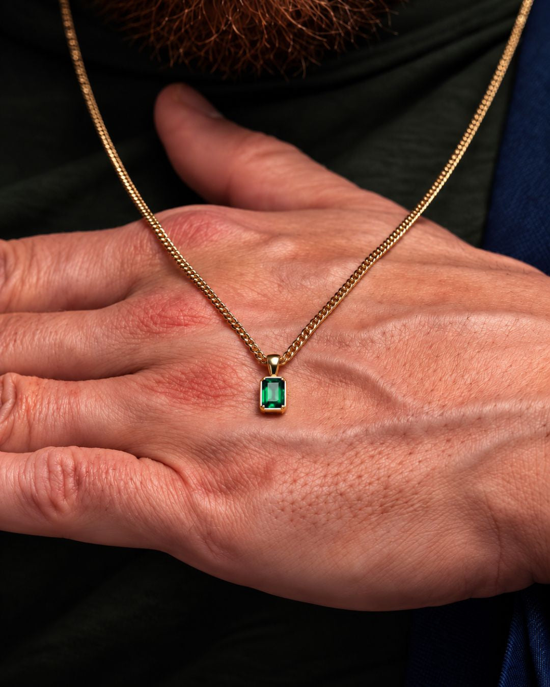 Emerald Pendant Necklace | 1 Carat 18K Gold