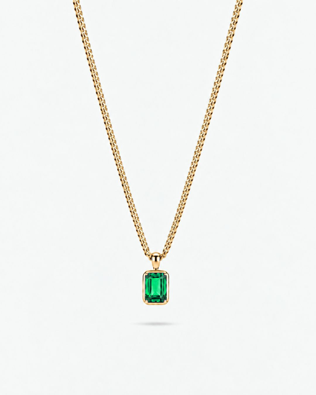 Emerald Pendant Necklace | 1 Carat 18K Gold