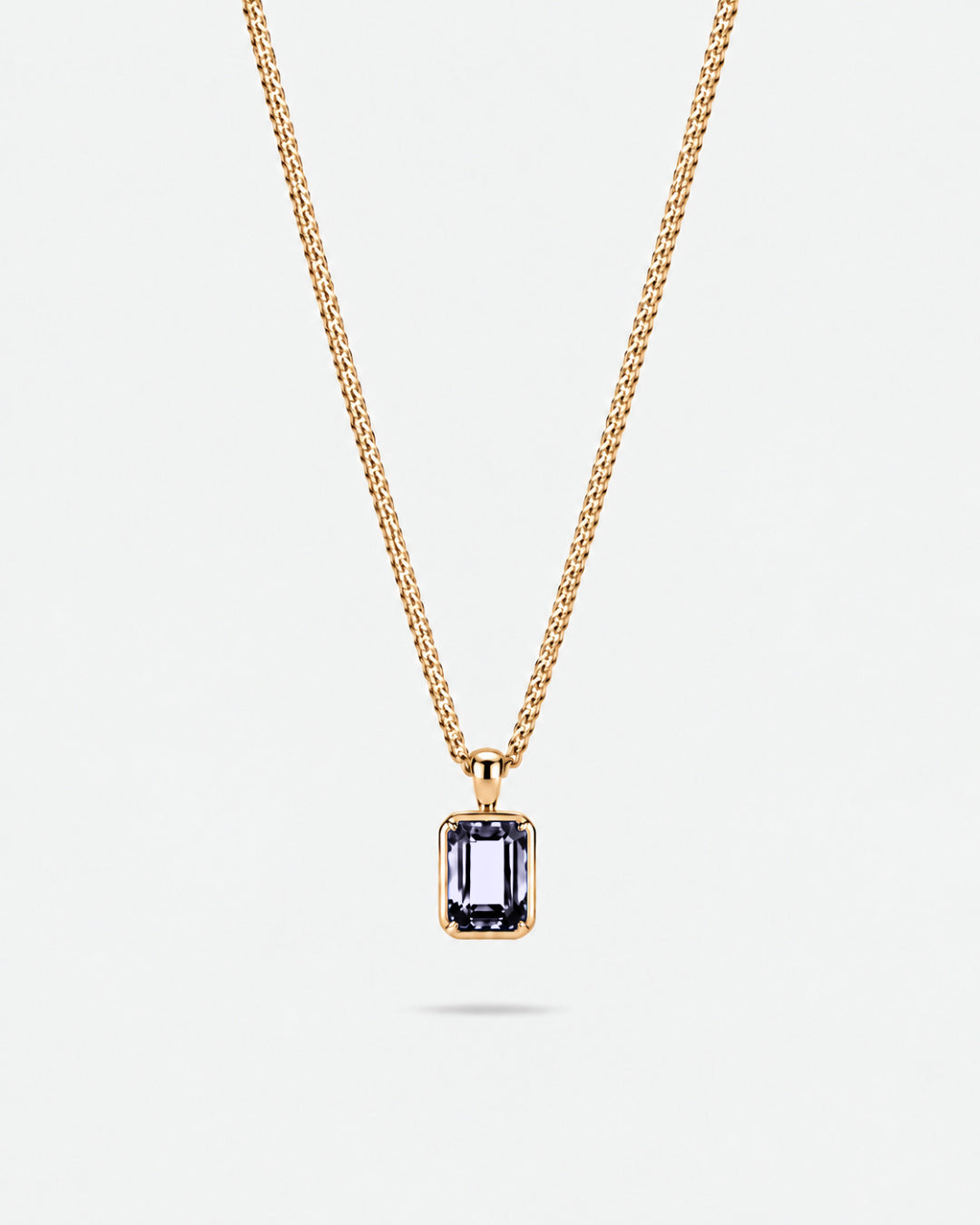 Grey Spinel Pendant Necklace | 2 Carat 18K Gold