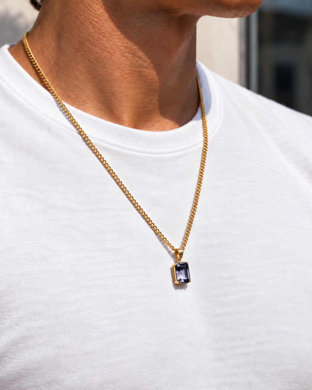 Grey Spinel Pendant Necklace | 3 Carat 18K Gold