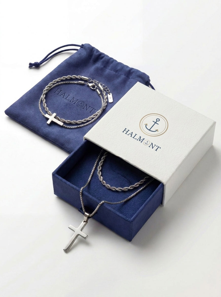 Minimal Cross x Tresse Acier Bundle | Silver