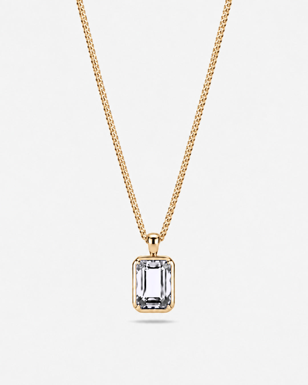 Moissanite Pendant Necklace | 3 Carat 18K Gold
