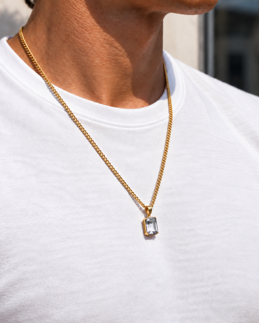 Moissanite Pendant Necklace | 3 Carat 18K Gold