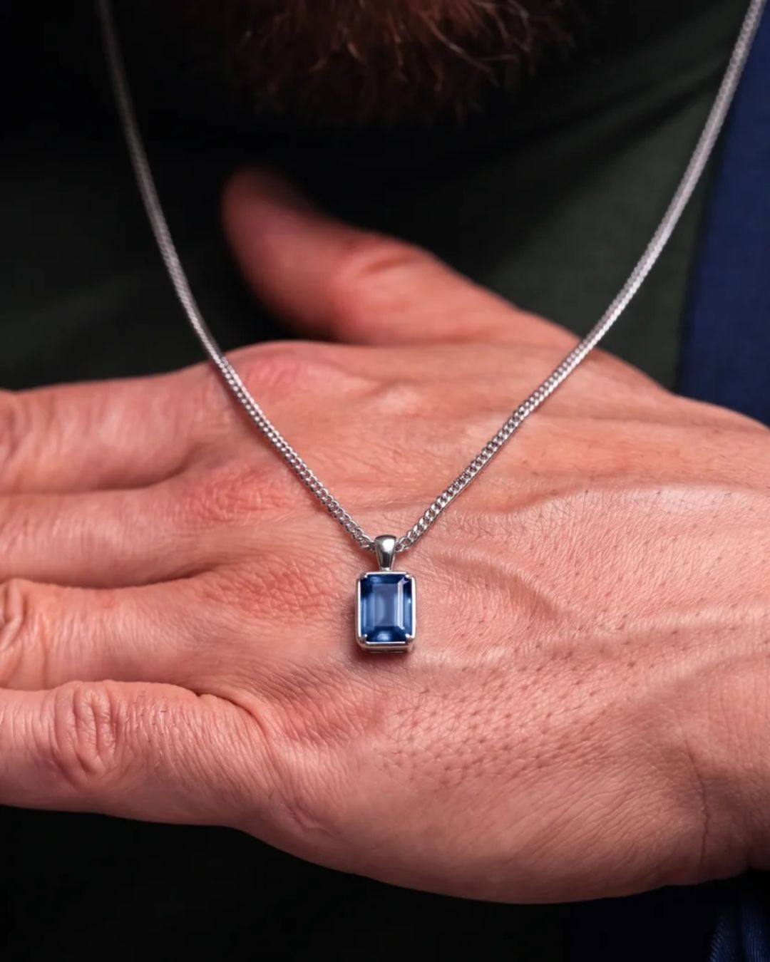 Royal Blue Pendant Necklace | 3 Carat