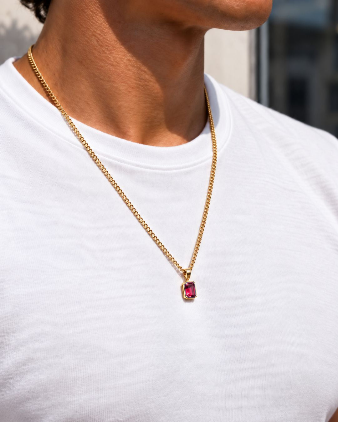 Ruby Pendant Necklace | 1 Carat 18K Gold