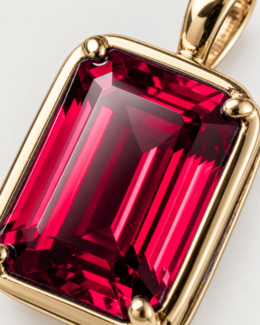 Ruby Pendant Necklace | 2 Carat 18K Gold