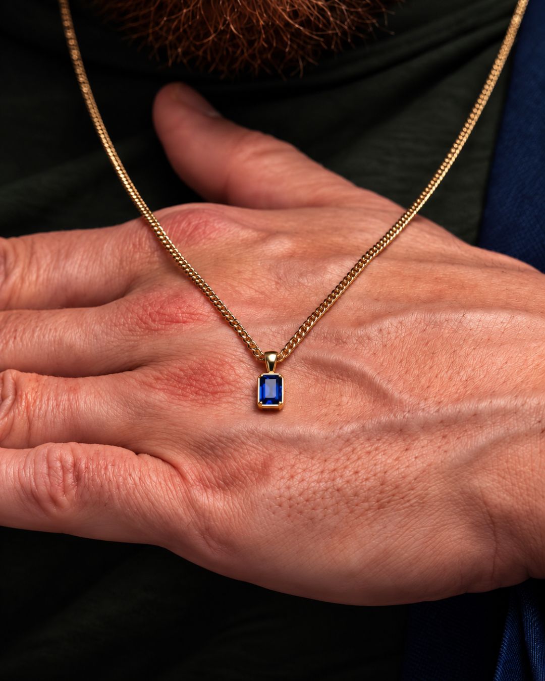 Sapphire Pendant Necklace | 1 Carat 18K Gold