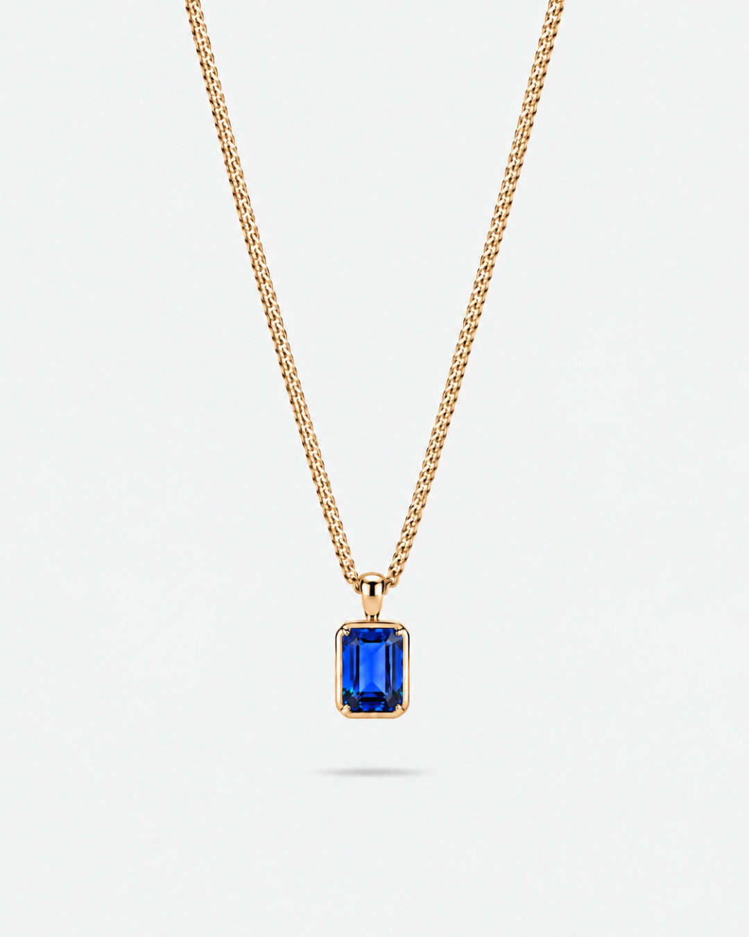 Sapphire Pendant Necklace | 2 Carat 18K Gold