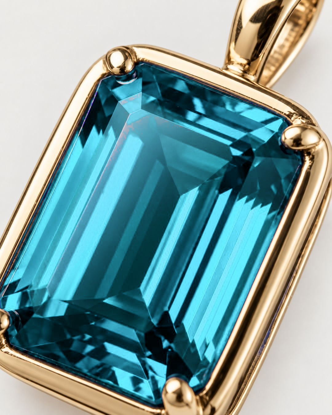 Aquamarine Pendant Necklace | 1 Carat 18K Gold