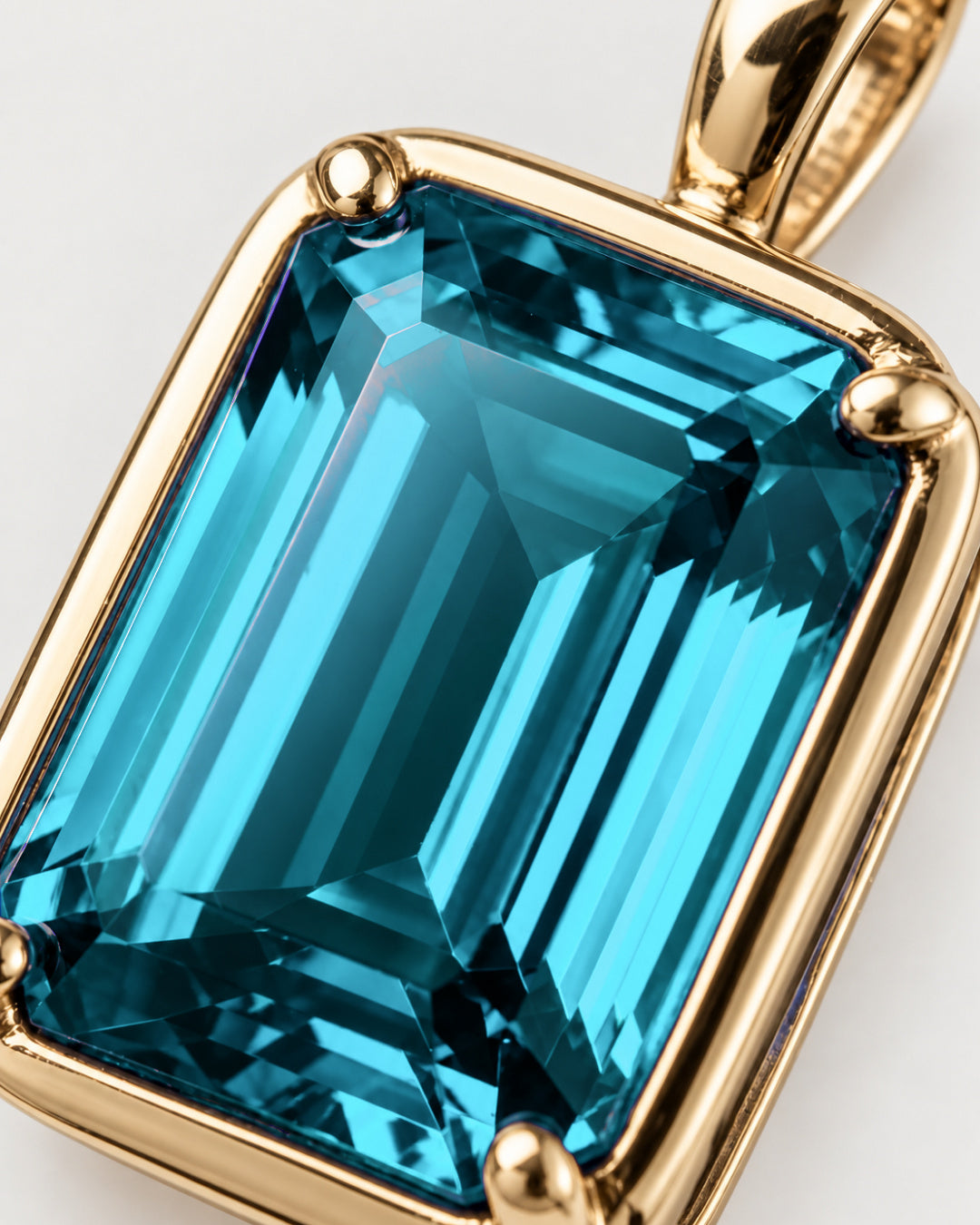 Aquamarine Pendant Necklace | 2 Carat 18K Gold