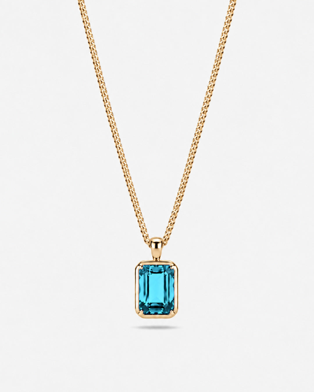 Aquamarine Pendant Necklace | 3 Carat 18K Gold