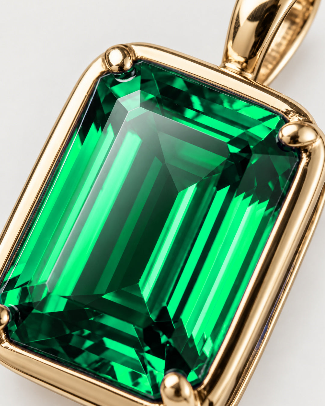 Emerald Pendant Necklace | 3 Carat 18K Gold