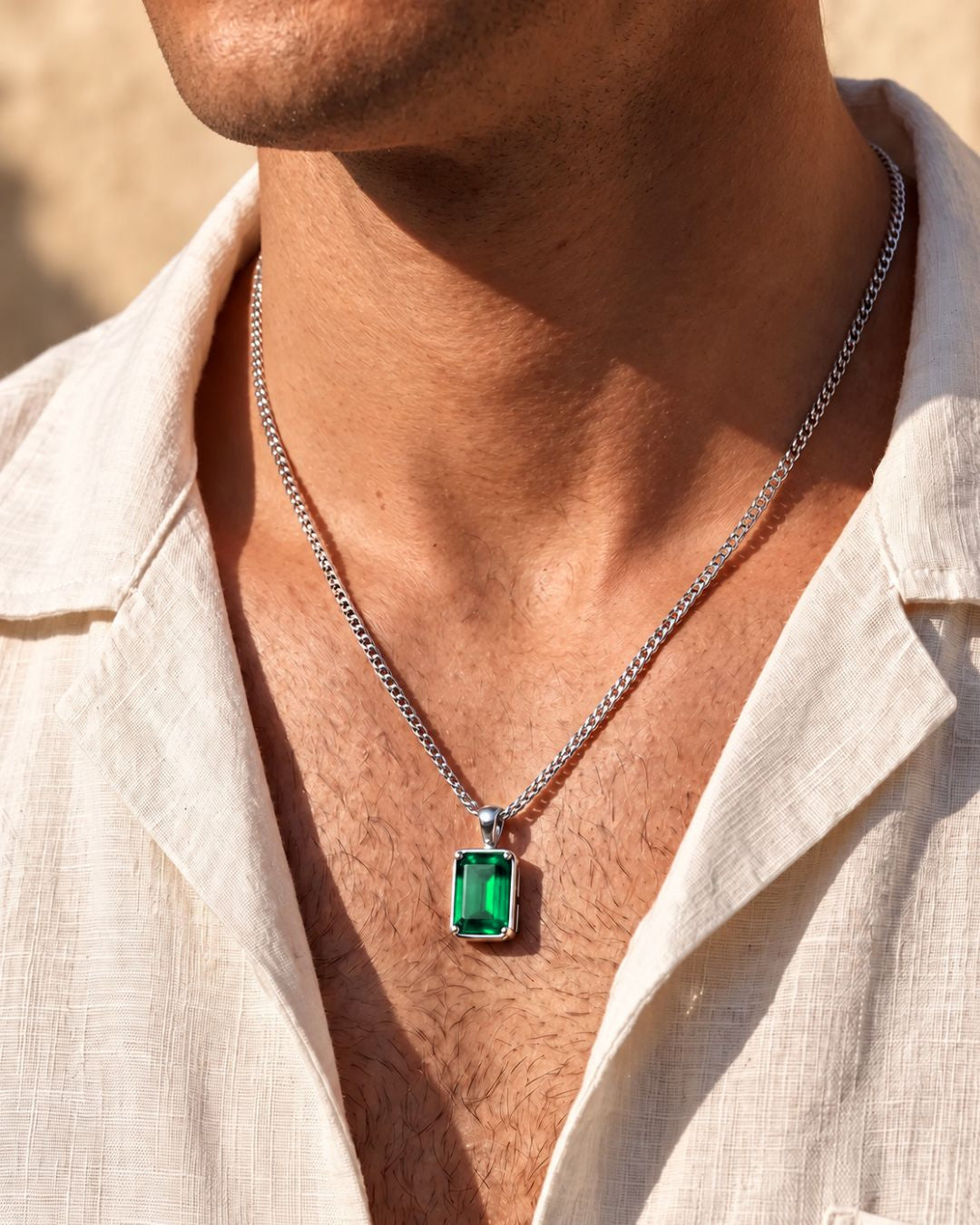 Emerald Pendant Necklace | 3 Carat