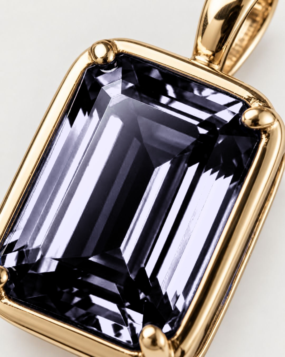 Grey Spinel Pendant Necklace | 1 Carat 18K Gold