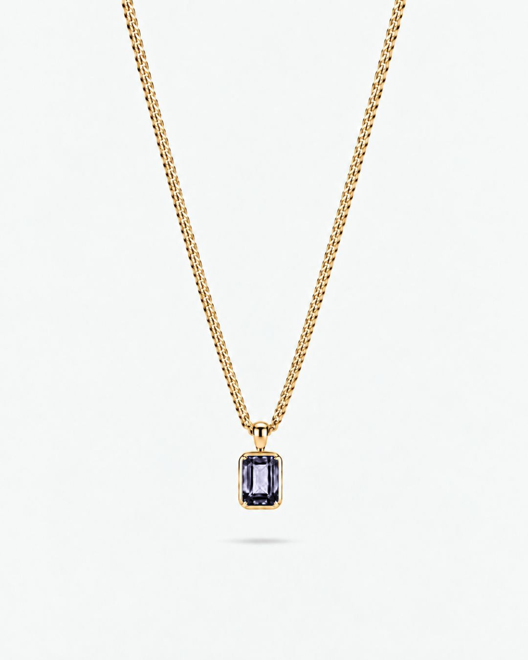Grey Spinel Pendant Necklace | 1 Carat 18K Gold