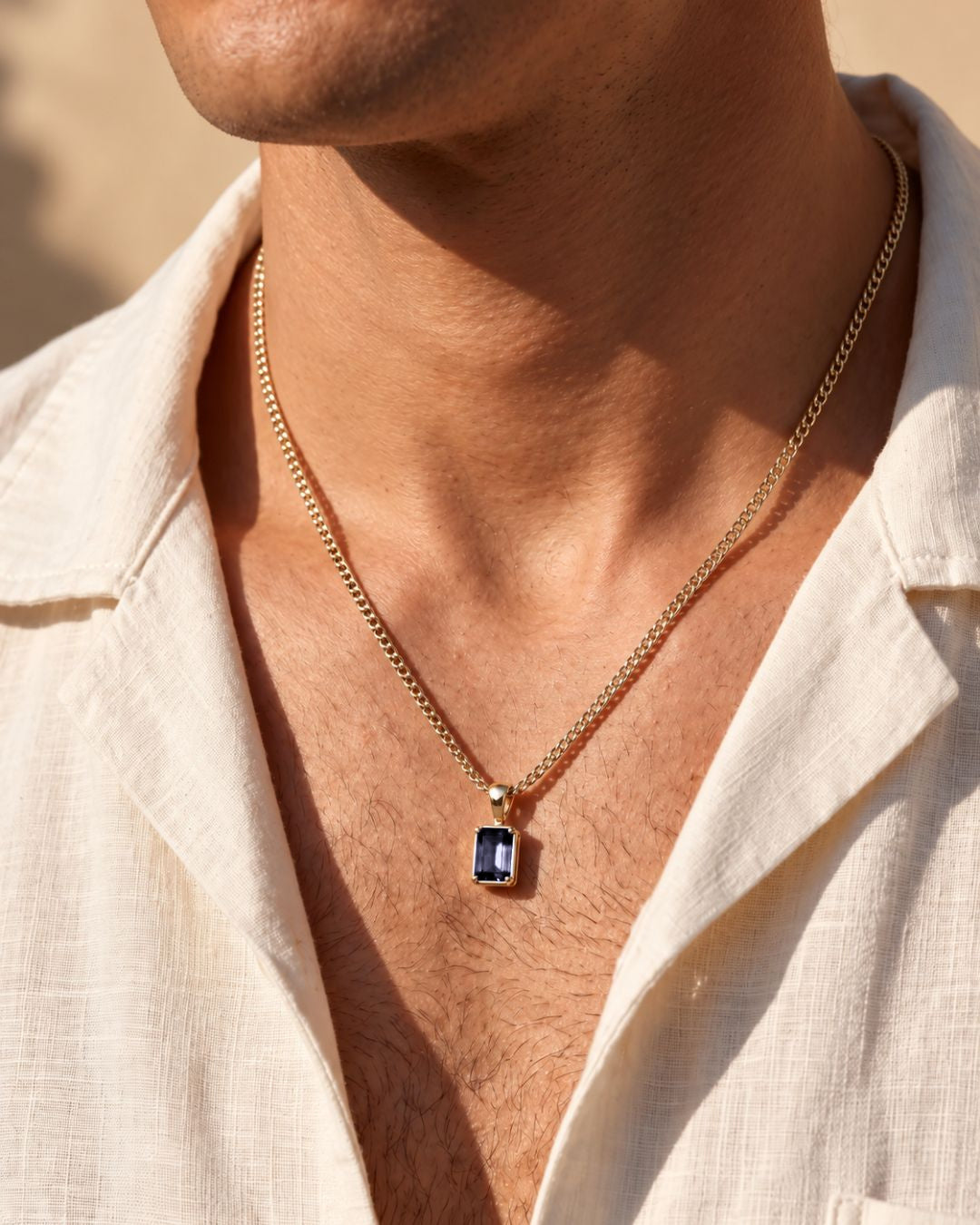 Grey Spinel Pendant Necklace | 1 Carat 18K Gold