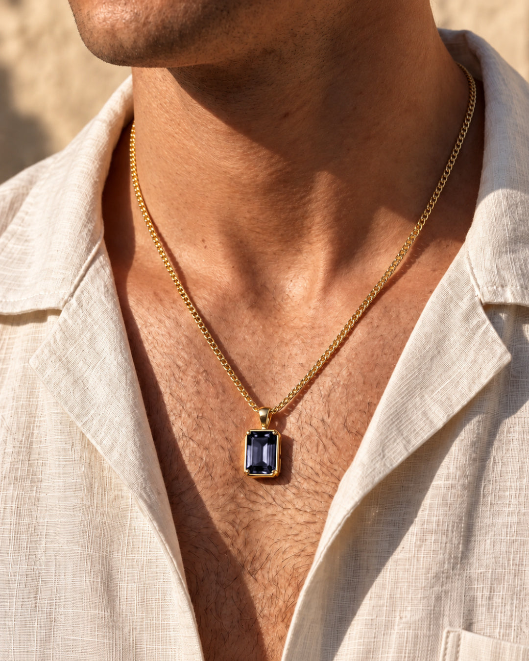 Grey Spinel Pendant Necklace | 3 Carat 18K Gold