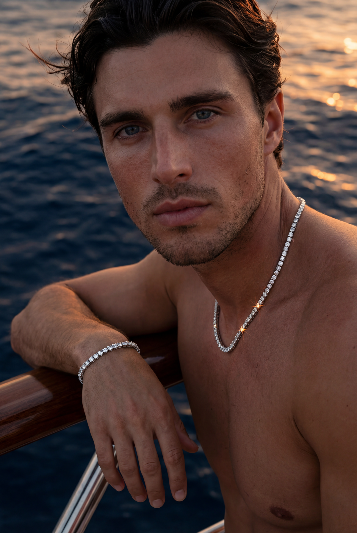 Tennis Necklace | Titanium Steel