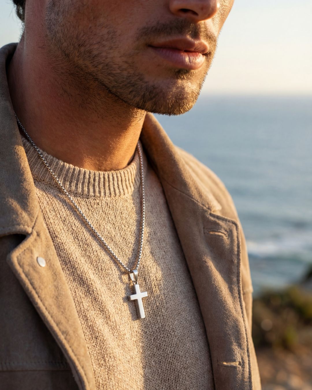 Minimal Cross Necklace | Stainless steel