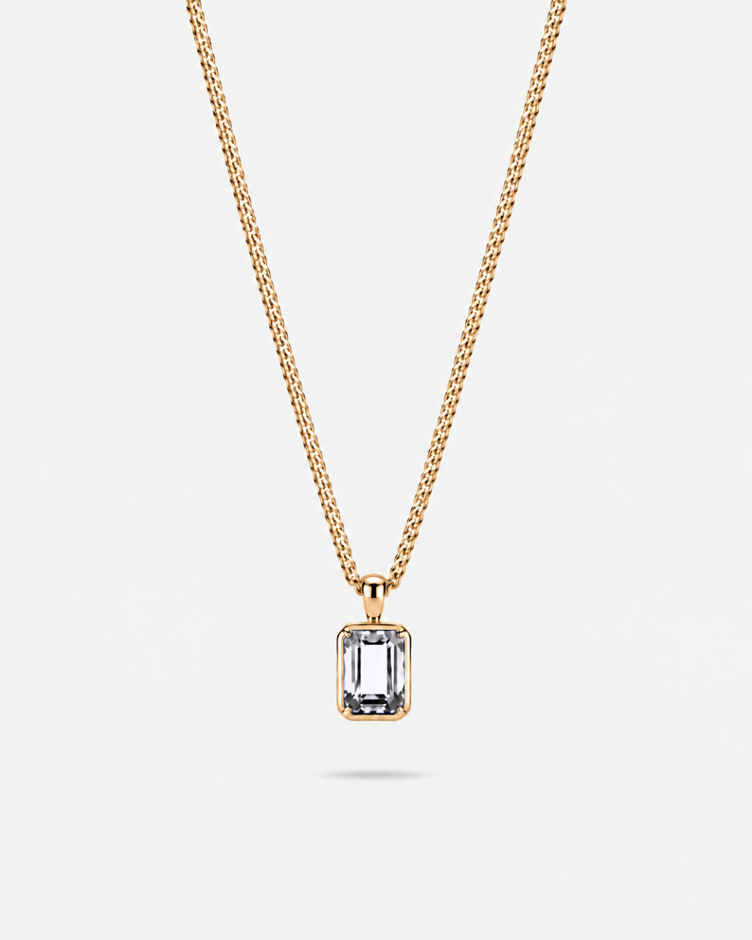 Moissanite Pendant Necklace | 2 Carat 18K Gold