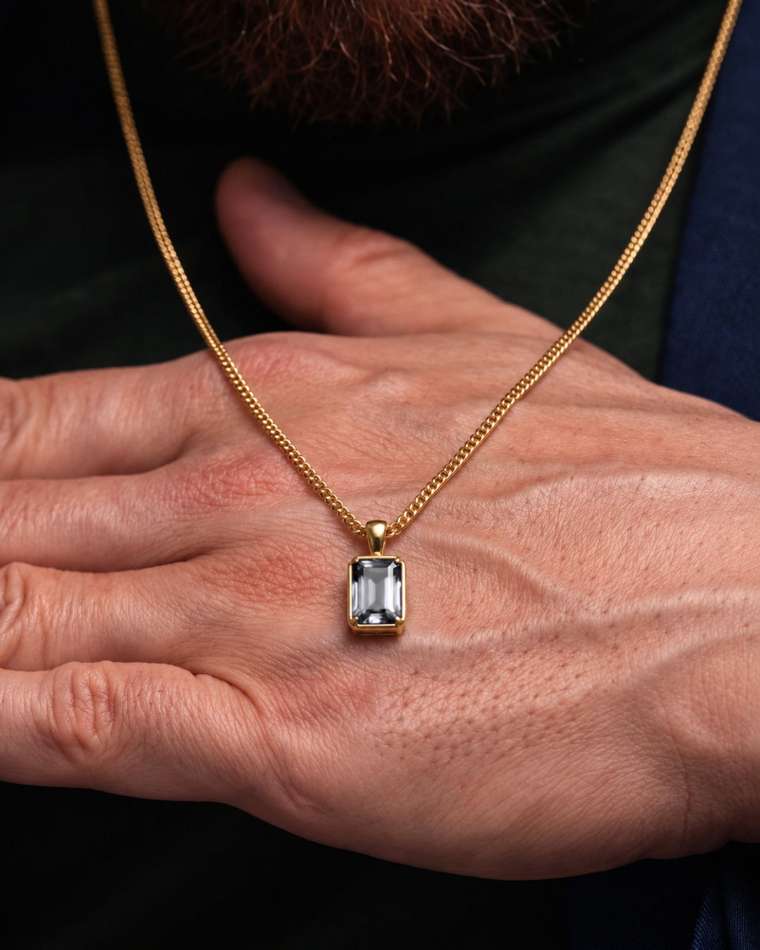 Moissanite Pendant Necklace | 3 Carat 18K Gold