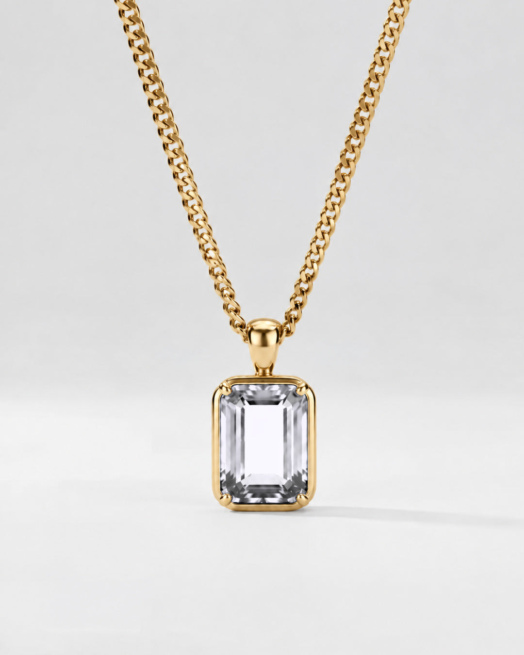 Moissanite Pendant Necklace | 3 Carat 18K Gold