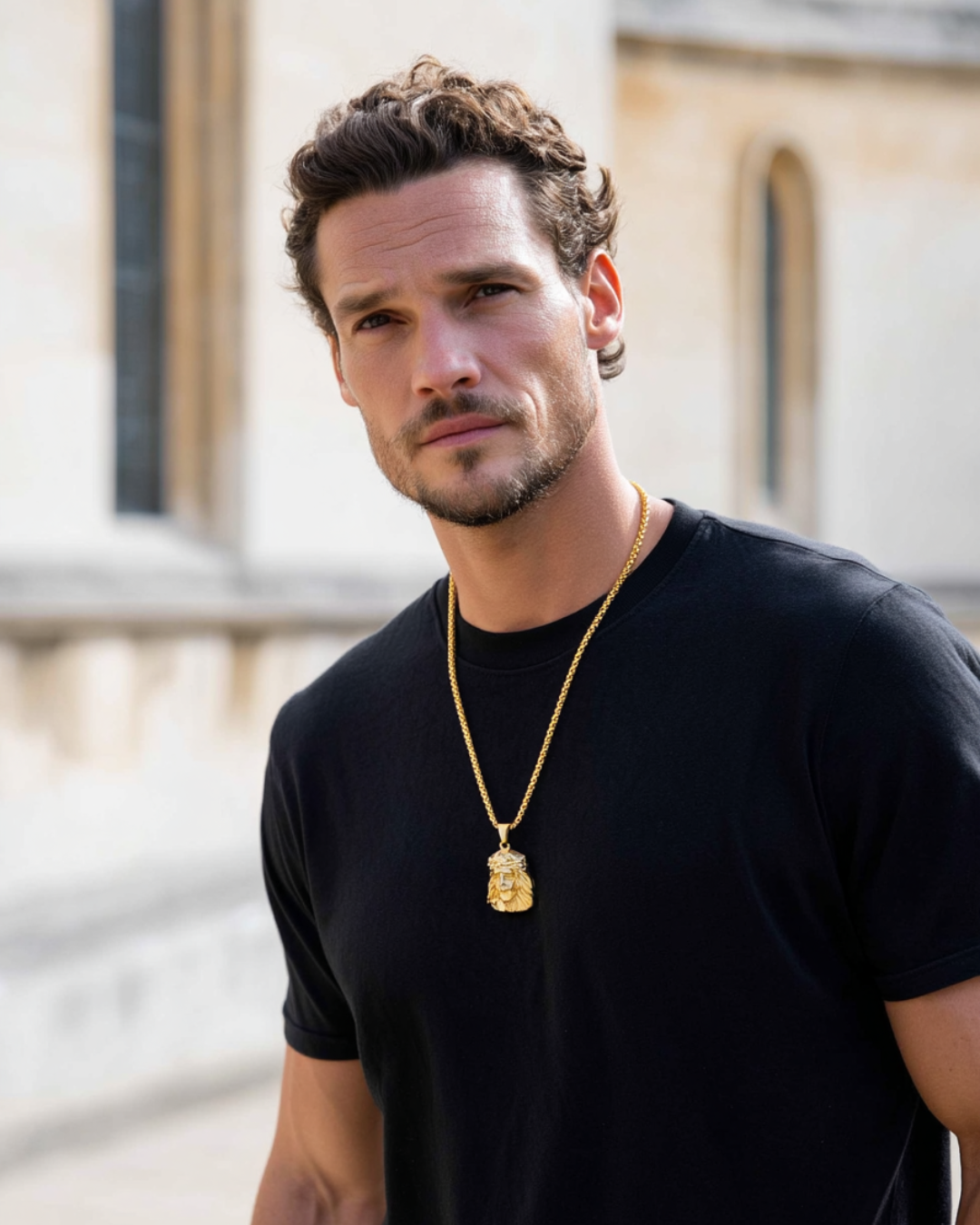 Praying Hands Necklace | Gold