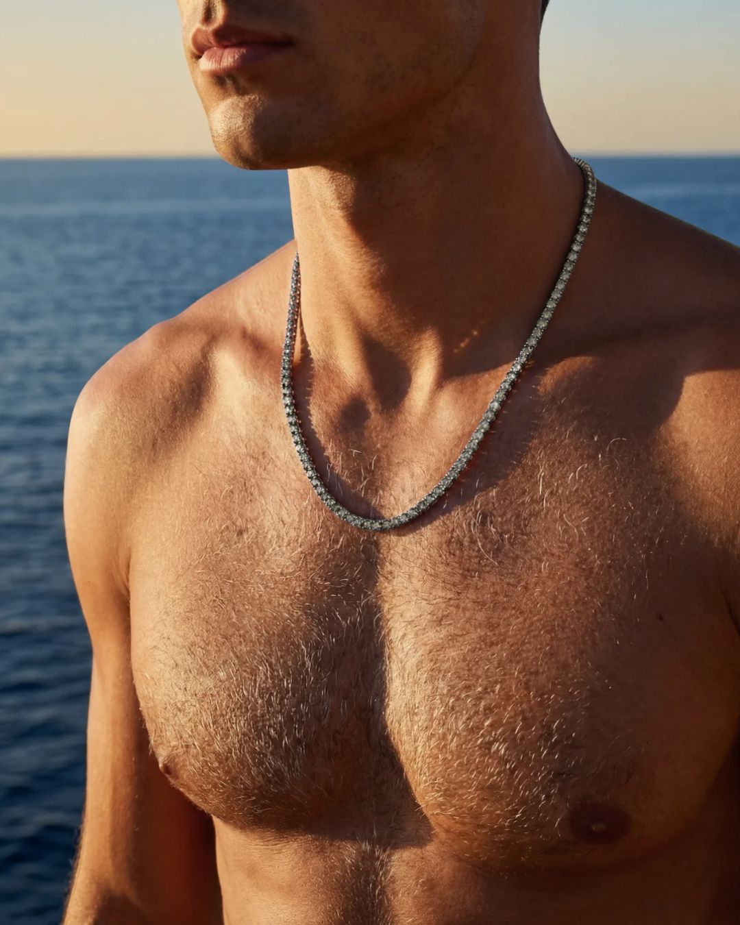 Tennis Necklace | Quartz Silver