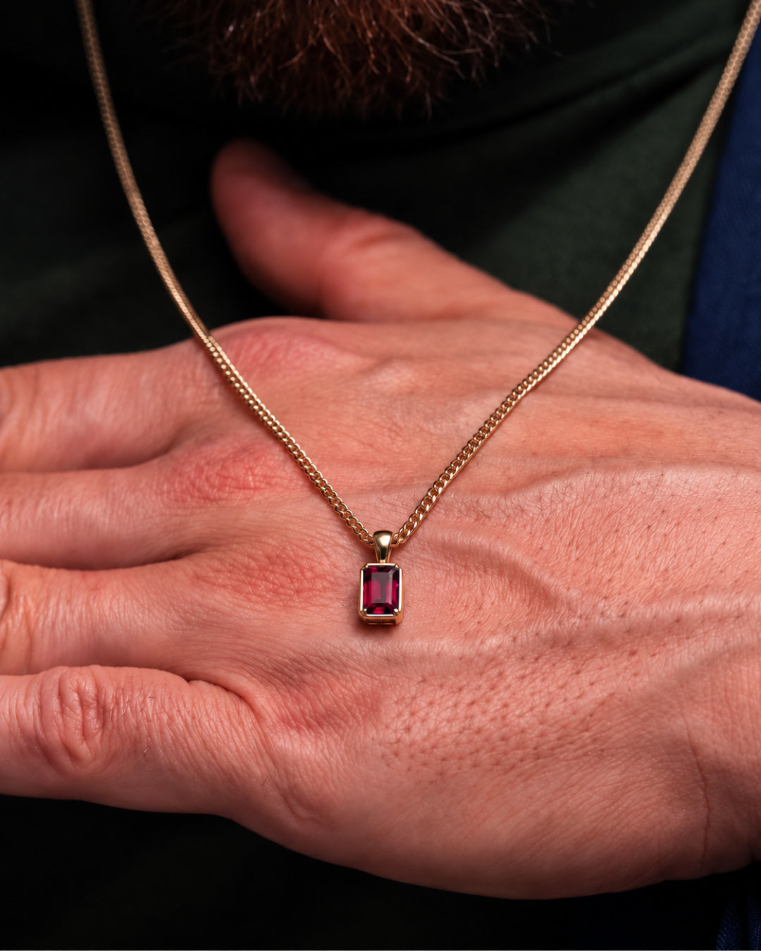 Ruby Pendant Necklace | 2 Carat 18K Gold