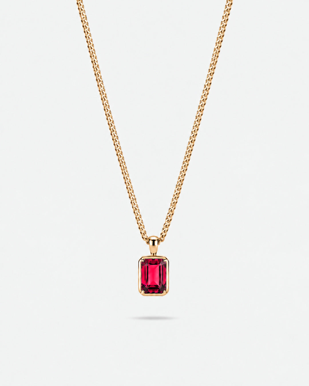 Ruby Pendant Necklace | 2 Carat 18K Gold