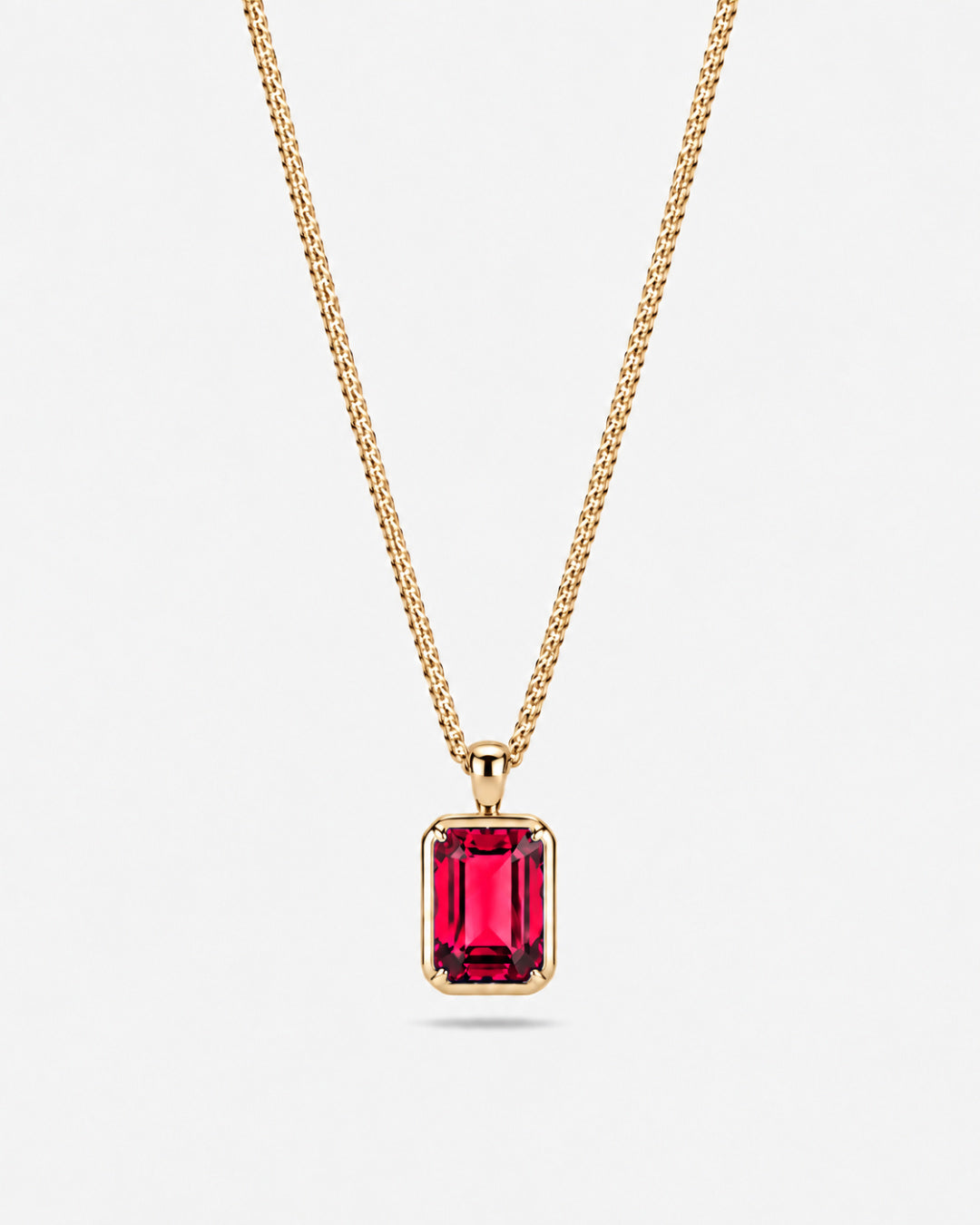 Ruby Pendant Necklace | 3 Carat 18K Gold