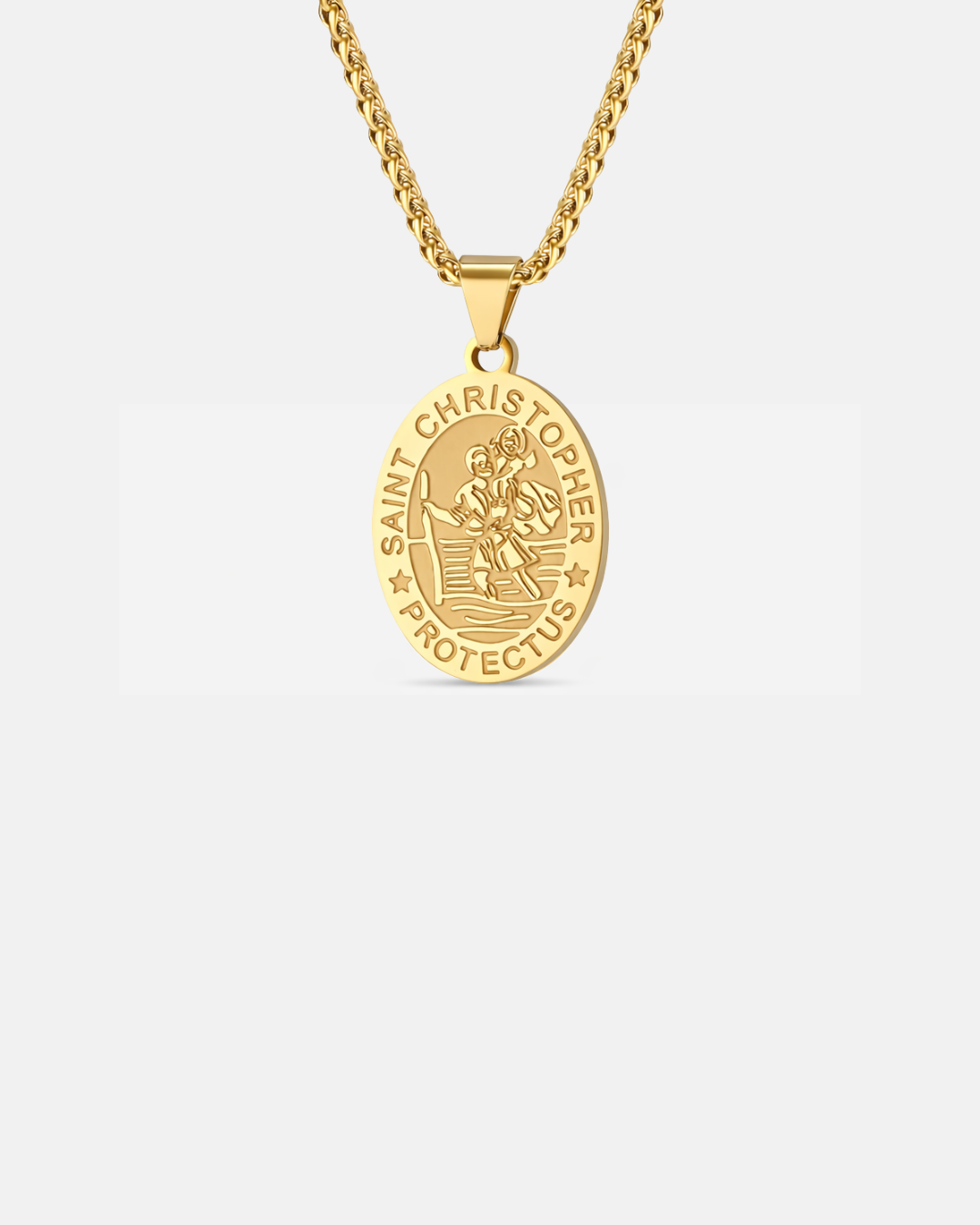Saint Christopher Pendant Necklace I Gold