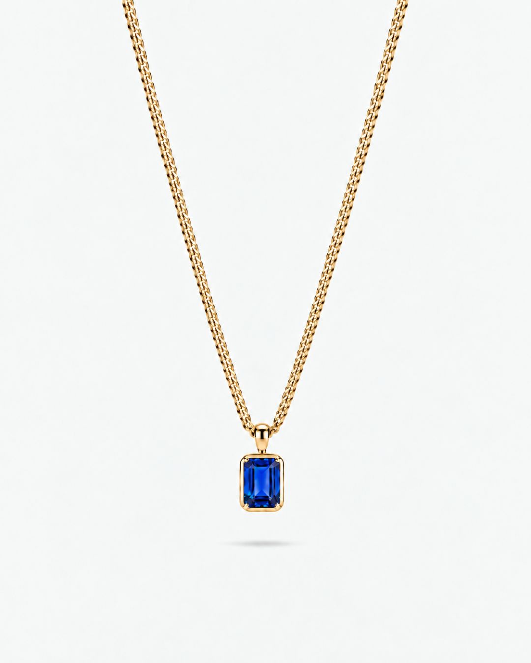 Sapphire Pendant Necklace | 1 Carat 18K Gold