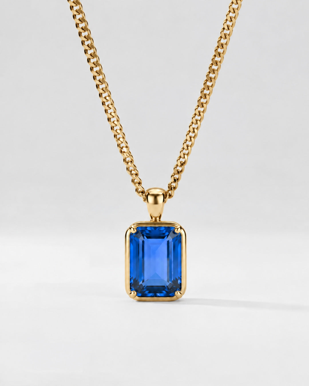 Sapphire Pendant Necklace | 3 Carat 18K Gold