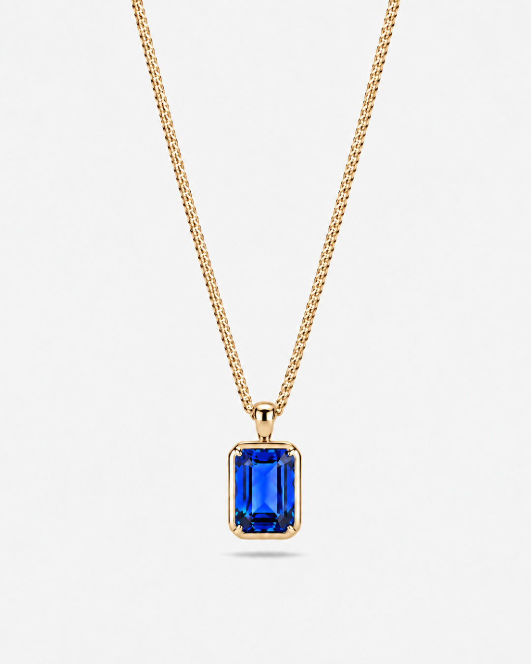 Sapphire Pendant Necklace | 3 Carat 18K Gold